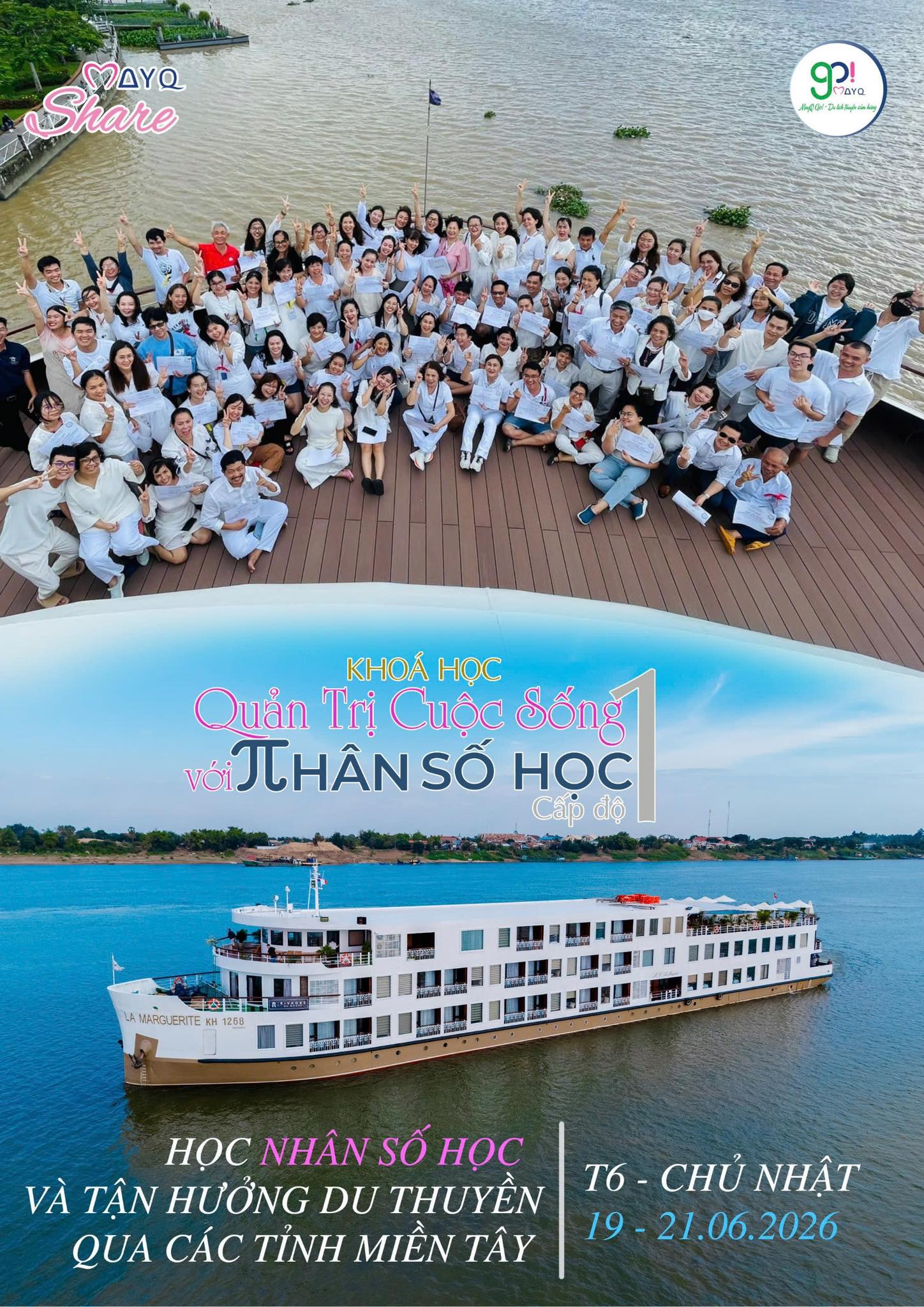 HỌC & TRẢI NGHIỆM TRÊN DU THUYỀN QUA CÁC TỈNH MIỀN TÂY DỌC DÀI SÔNG MEKONG (Tuyến SÀI GÒN – VĨNH LONG – BẾN TRE)   Where Time Slows Down, So You Can Savor the Beauty of the River (Nơi thời gian dường như chậm lại, để bạn có thể tận hưởng trọn vẹn vẻ đẹp của dòng sông).