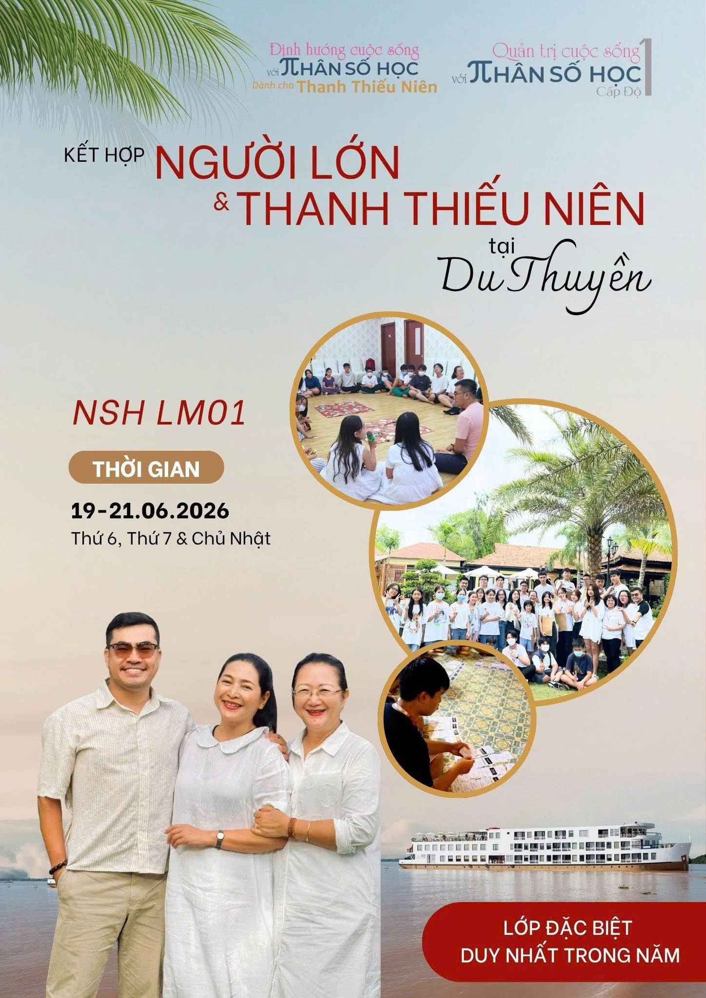  LỚP ĐẶC BIỆT DUY NHẤT TRONG NĂM: KẾT HỢP GIỮA LỚP CHO NGƯỜI LỚN VÀ THANH THIẾU NIÊN TẠI DU THUYỀN