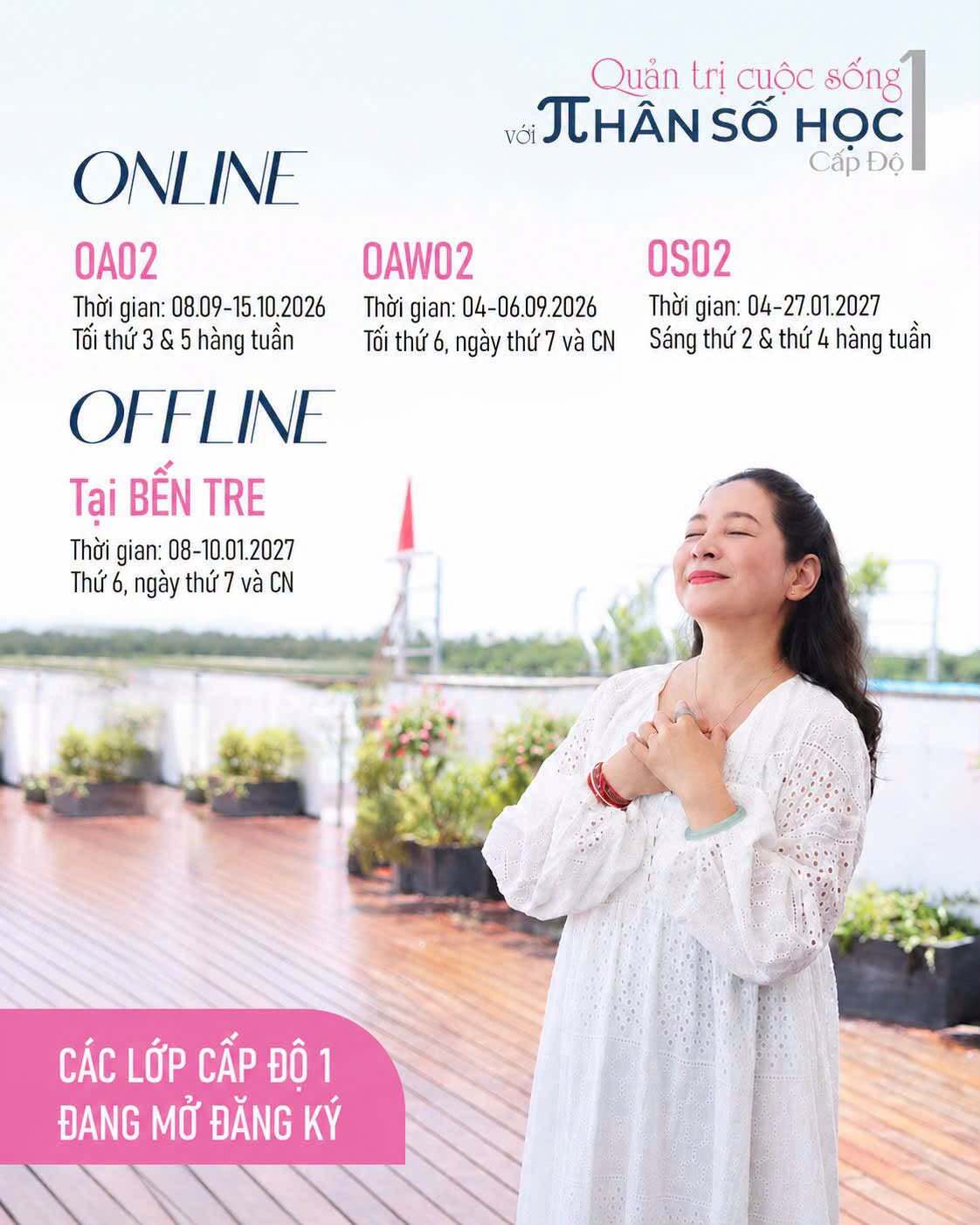CÁC KHOÁ QUẢN TRỊ CUỘC SỐNG VỚI NHÂN SỐ HỌC CẤP ĐỘ CĂN BẢN ĐANG MỞ ĐĂNG KÝ 