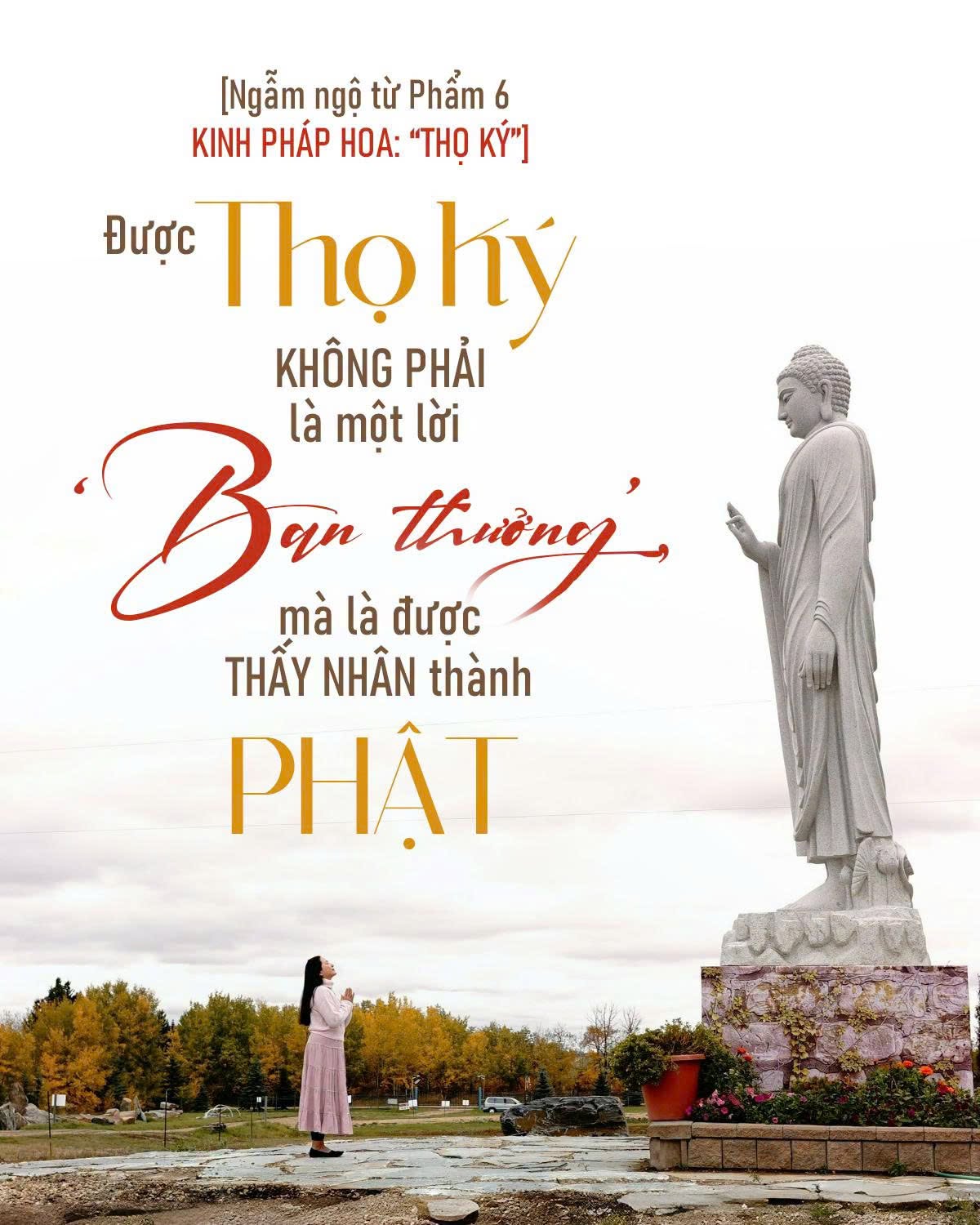 [NGẪM NGỘ TỪ PHẨM 6 KINH PHÁP HOA: “THỌ KÝ”] ĐƯỢC THỌ KÝ KHÔNG PHẢI LÀ MỘT LỜI ‘BAN THƯỞNG’, MÀ LÀ ĐƯỢC THẤY NHÂN THÀNH PHẬT