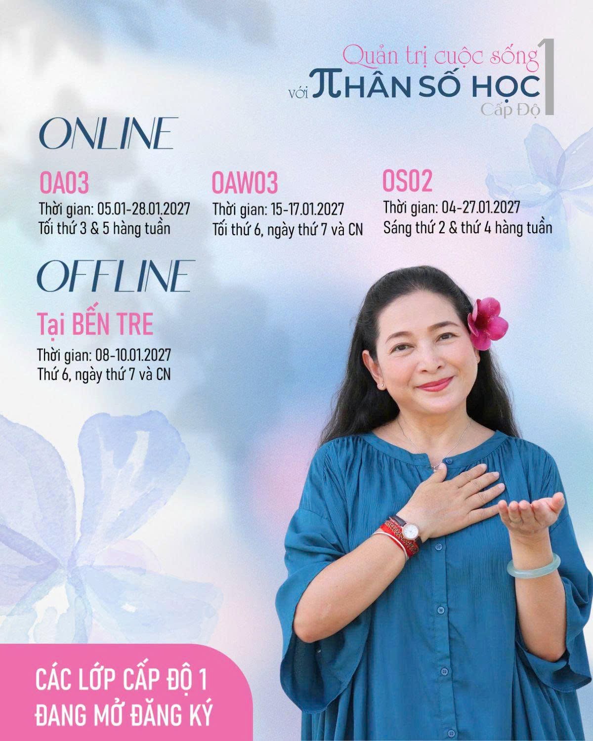CÁC KHOÁ QUẢN TRỊ CUỘC SỐNG VỚI NHÂN SỐ HỌC CẤP ĐỘ CĂN BẢN ĐANG MỞ ĐĂNG KÝ